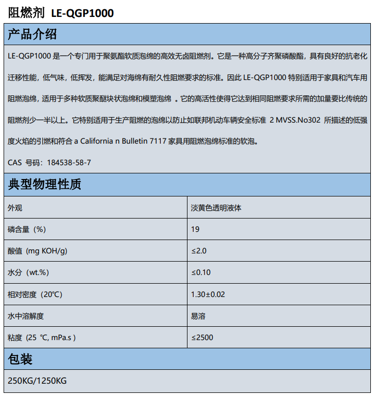 高效無鹵阻燃劑LE-QGP1000縮略圖